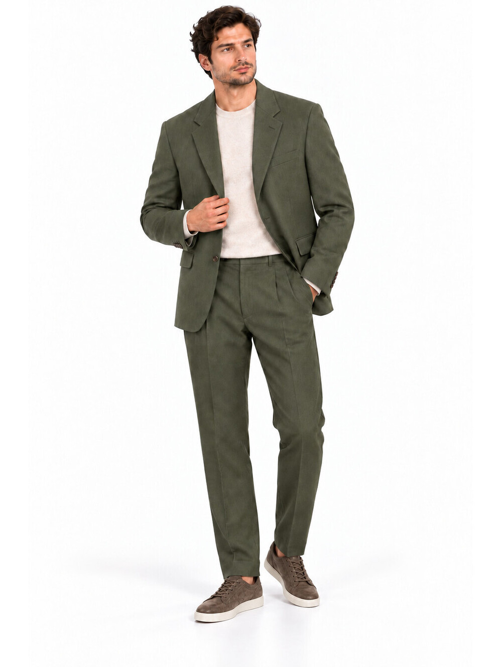 Lauren Ralph Lauren Men's Olive Green Wool Cashmere 2pc Suit 44R Canada